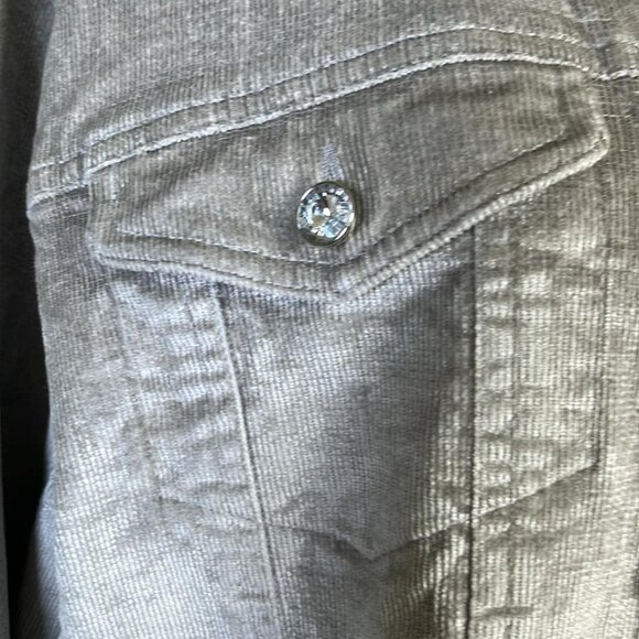 Patrick Christopher Grey 2XL Corduroy Jacket Rhinestone Buttons Cowgirl Chic - Picture 5 of 7
